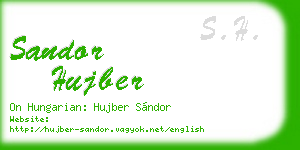 sandor hujber business card
